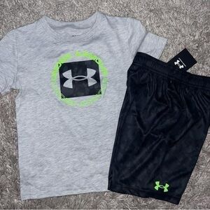Under Armour Gray and Black Kids Set